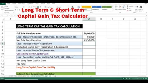 second home sale capital gains tax calculator