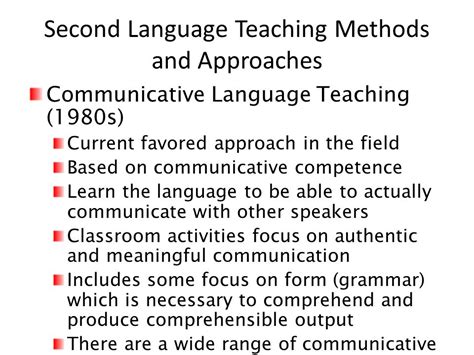 second language teaching approaches