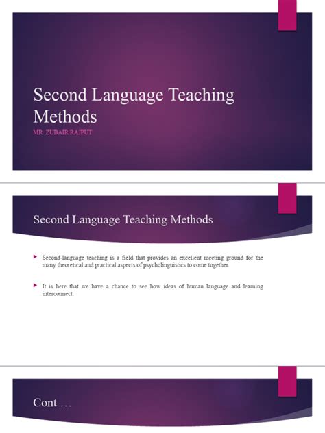 second language teaching methodology approaches