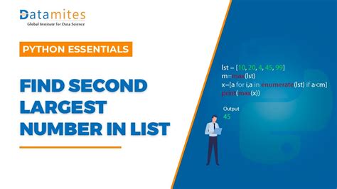 second largest number in list python