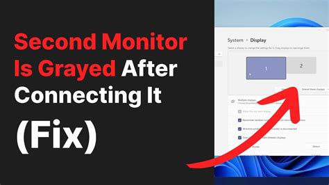 Second Monitor Display Resolution Greyed Out