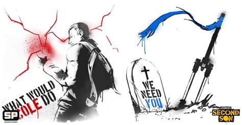 Second Son Stencil Art Printable