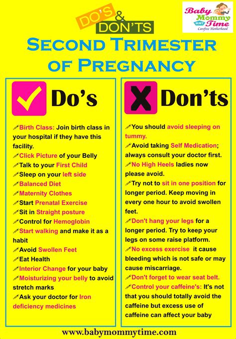 second trimester dos and don ts