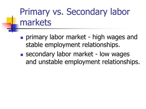 Secondary Labor Examples