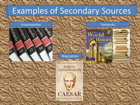 Secondary Sources Examples Of History