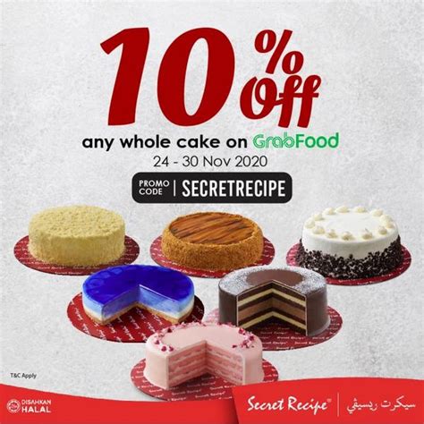 Secret Recipe Cake Slice RM6, Whole Square Cake RM60 12PM 5PM 31