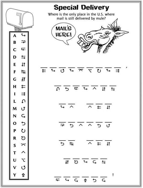 Secret Code Activity Sheets