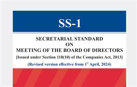 secretarial standard 1 revised pdf