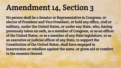 section 3 of the 14th amendment summarized