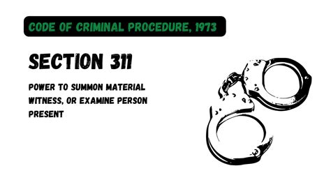 section 311 of the code of criminal procedure 1973