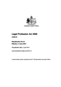 section 9 of the legal profession act 2006