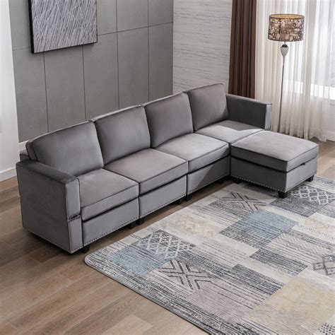 Sectional Sleeper Sofa Nailhead