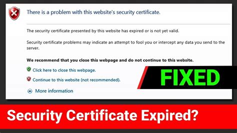 Remove the The Window's Security Certificate is Expired Tech Support Scam