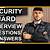 security guard interview questions