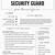 security guard sample resume