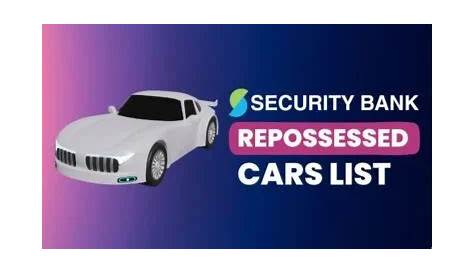 2020 SECURITY BANK REPOSSESSED CARS FOR SALE | 300K - BELOW - YouTube