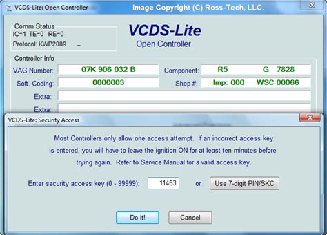 Security Access Code Ross Tech