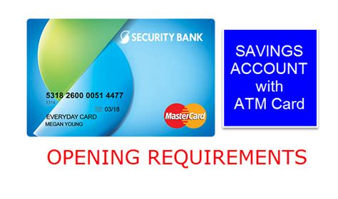 security bank requirements for opening