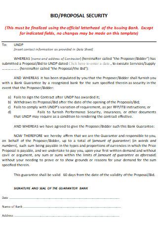 Security Bid Proposal Template in 2021 Proposal templates, Proposal