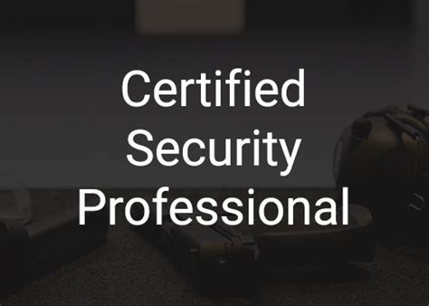 security certified program courses