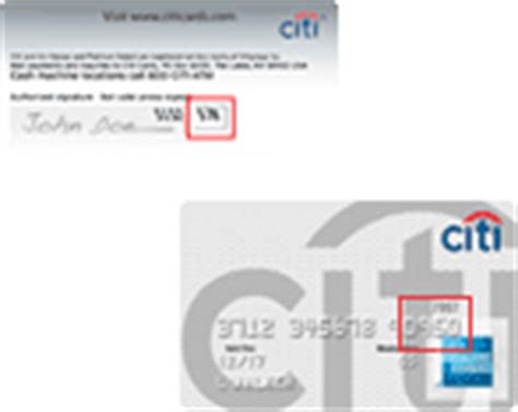 security code on citibank card
