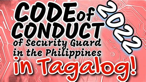 security guard code of conduct tagalog