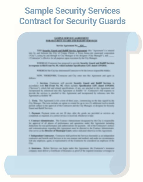 14+ Security Contract Templates Word, PDF, Apple Pages, Google Docs
