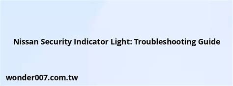 Security Indicator Light Nissan Frontier
