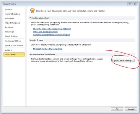Security Warning On Access
