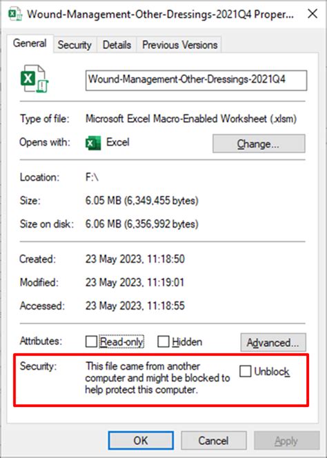 Security Warning When Opening Excel Files