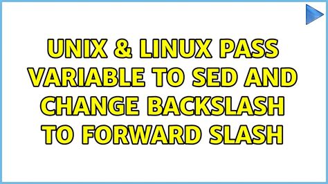 sed replace backslash with forward slash