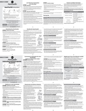 Seed Pod Instructions