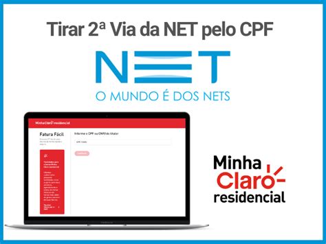 segunda via fatura net pelo cpf