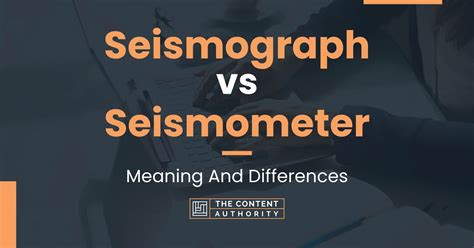 seismograph and seismometer difference