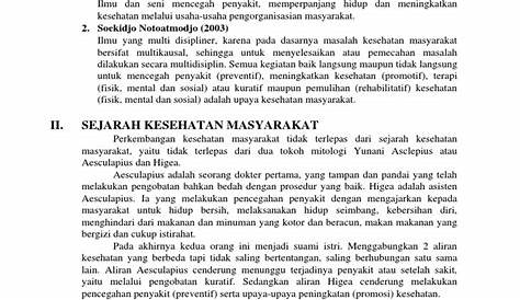 Sejarah Singkat Kesehatan Masyarakat di Indonesia – Rumah Cemara