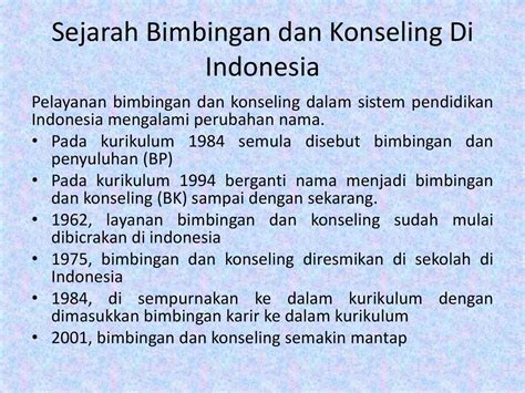 sejarah konseling di indonesia