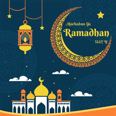 Gambar Ucapan Marhaban Ya Ramadhan 1442 H / 2021 M SKETZHBOOK
