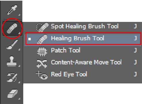 Select the Healing Brush Tool