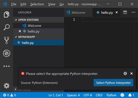 select python interpreter vscode not working