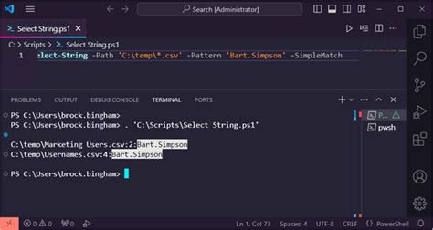 Select String Command