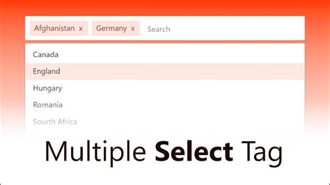 Select Tag Js Events