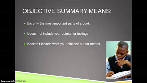 select the correct answer what is an objective summary of the selection