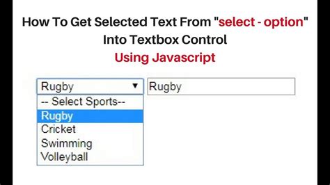 select the correct text in the option