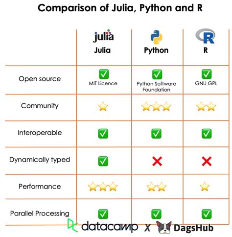 select the programming languages that are typically used in data science r python c++ julia