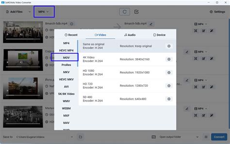 Select Output Format