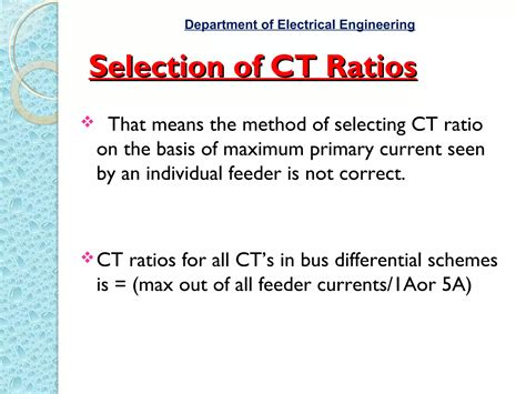 Selecting Ct Ratio