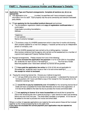 selective licence application form