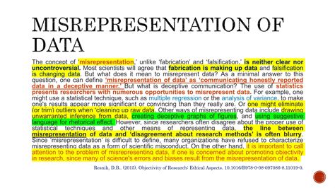 selective reporting and misrepresentation of data in research pdf