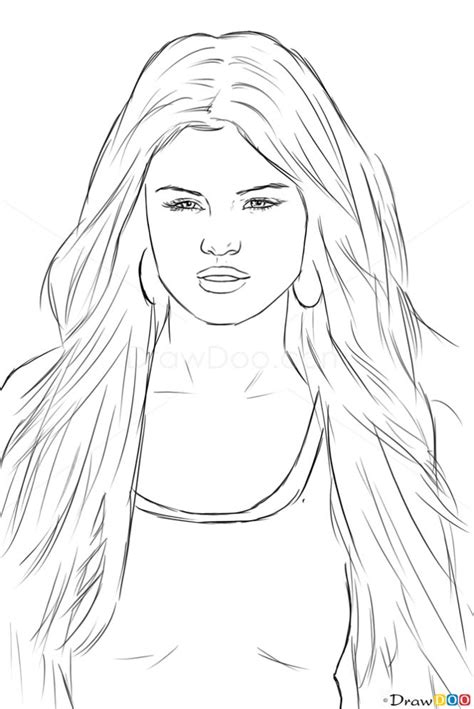 selena gomez drawing easy