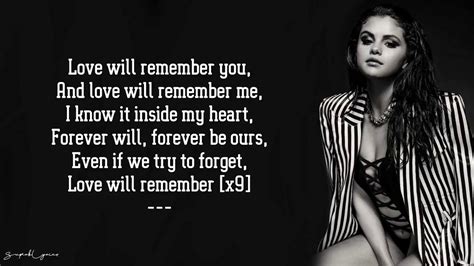 selena gomez love will remember lyrics